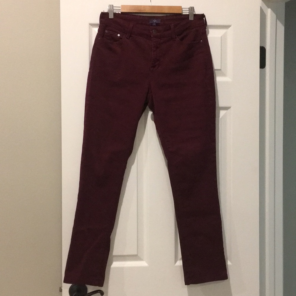 NYDJ Jeans Maroon/Burgundy
